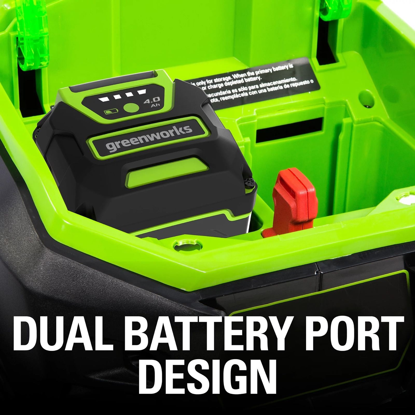 Greenworks Electric Lawn Push Mower 40V 20" with 4.0 Ah Battery & Quick Charger