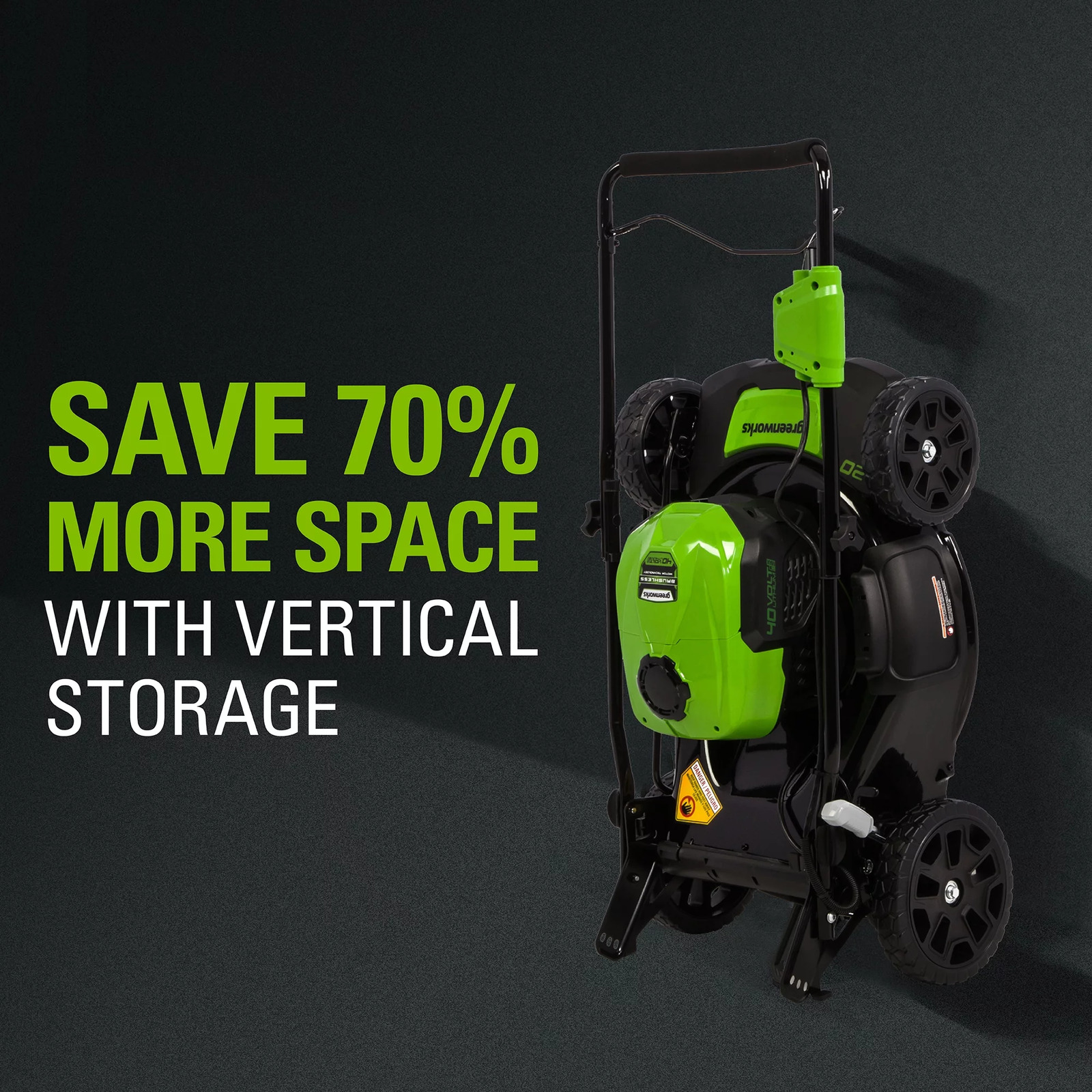 Greenworks Electric Lawn Push Mower 40V 20" with 4.0 Ah Battery & Quick Charger
