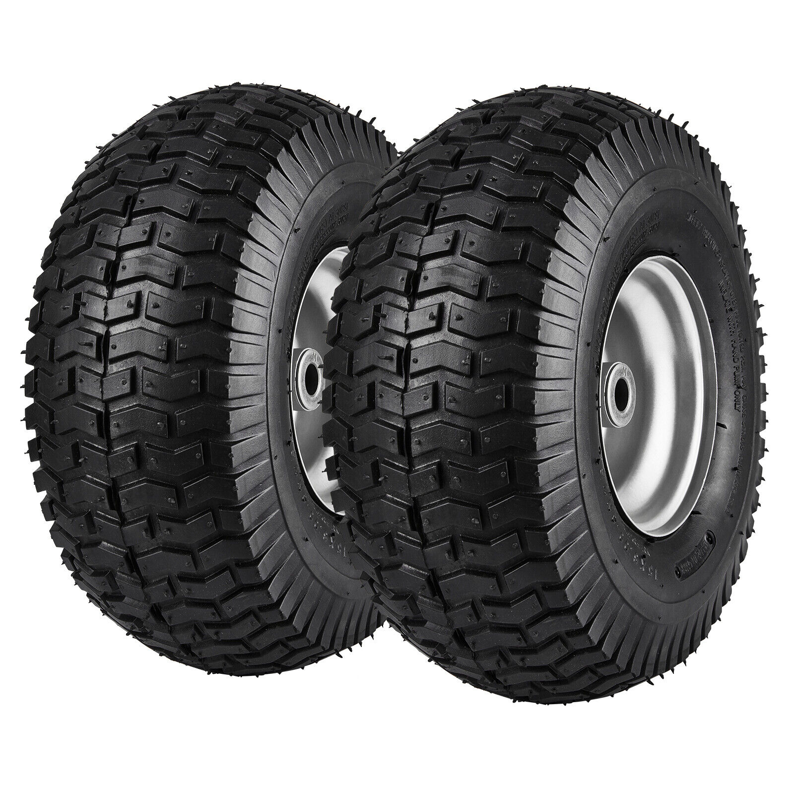 VEVOR Lawn Mower Tires 15x6-6" Lawn Tractor Tires 2-Pack Turf Pneumatic Tires