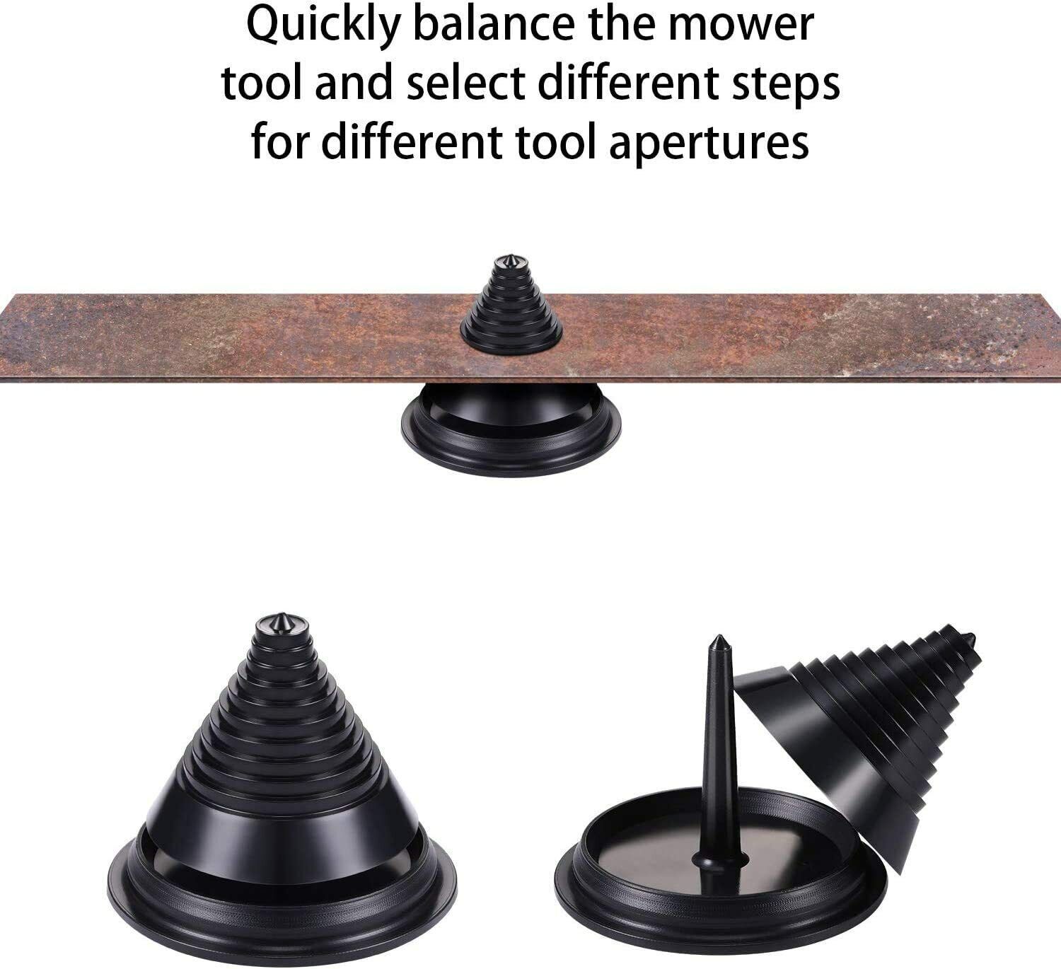 5PCS Lawn Mower Blade Sharpener Balancer Kit for Drill Grinder Stone Garden Tool