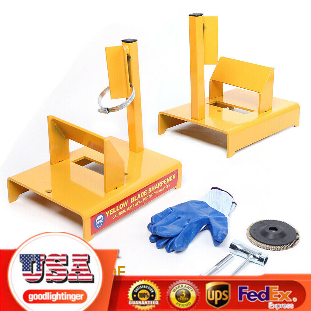 Hornet Lawn Mower Yellow Blade Sharpener Sharpening Tool With Sharpener Blade US