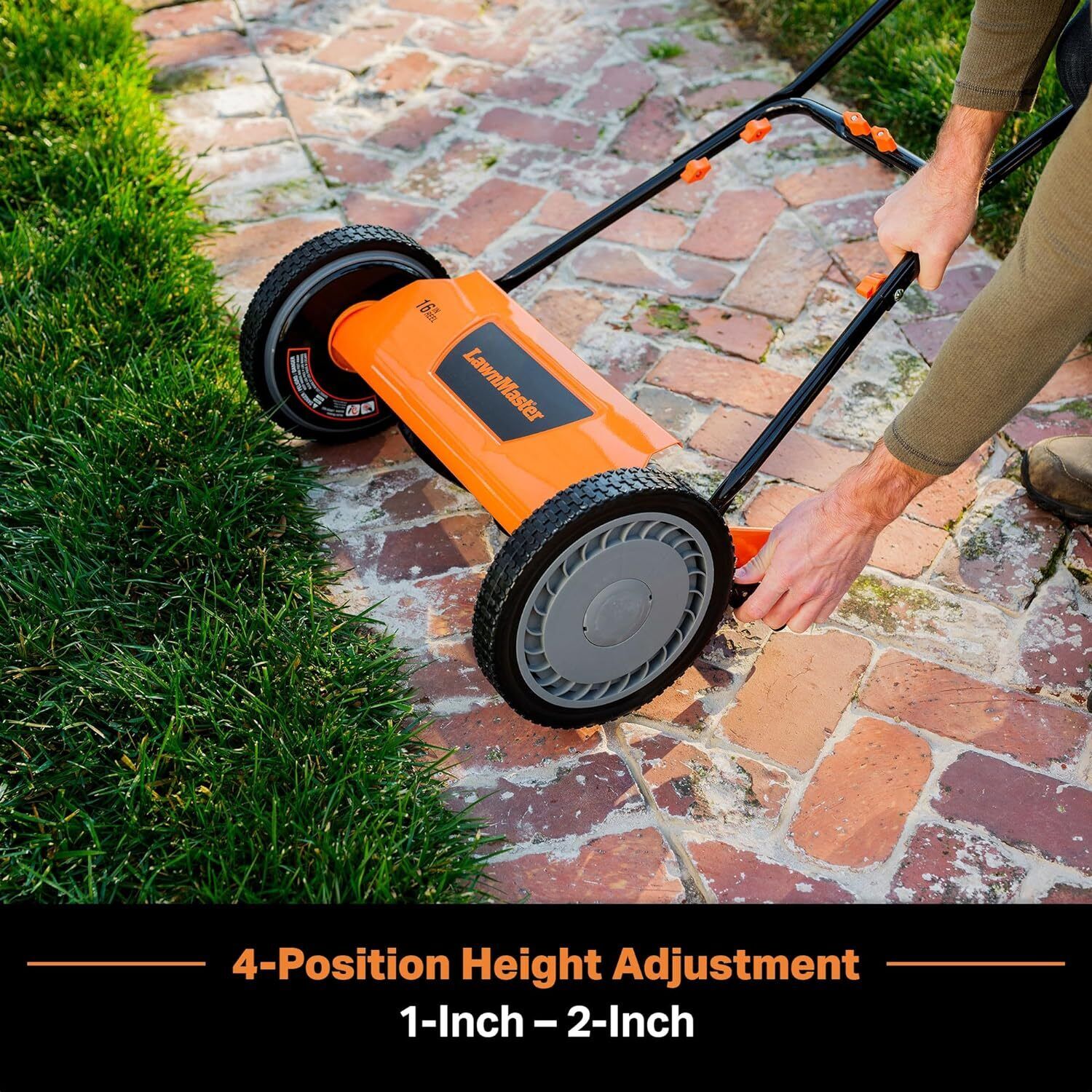 Push Reel Lawn Mower 16-Inch 5-Blade