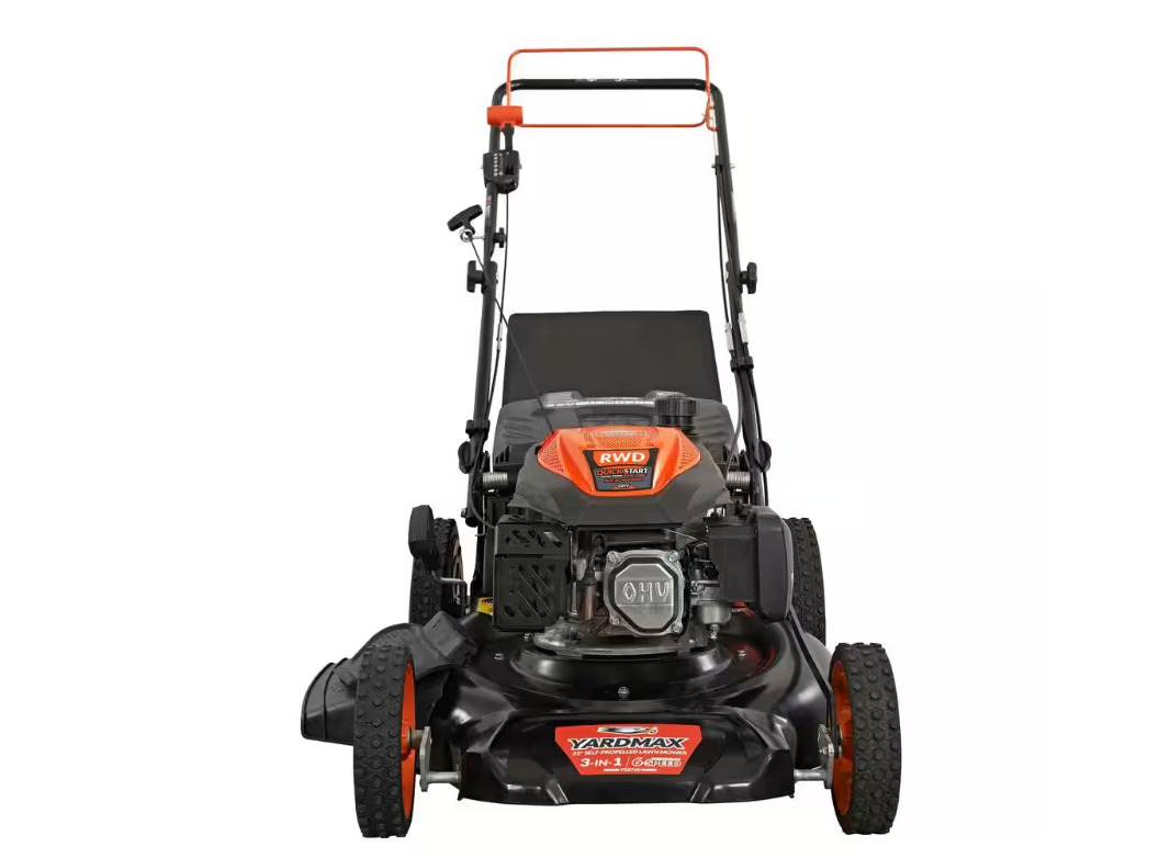 YG2760 2'' 201cc High-Wheel RWD 3-In-1 Gas Walk Behind Lawn Mower