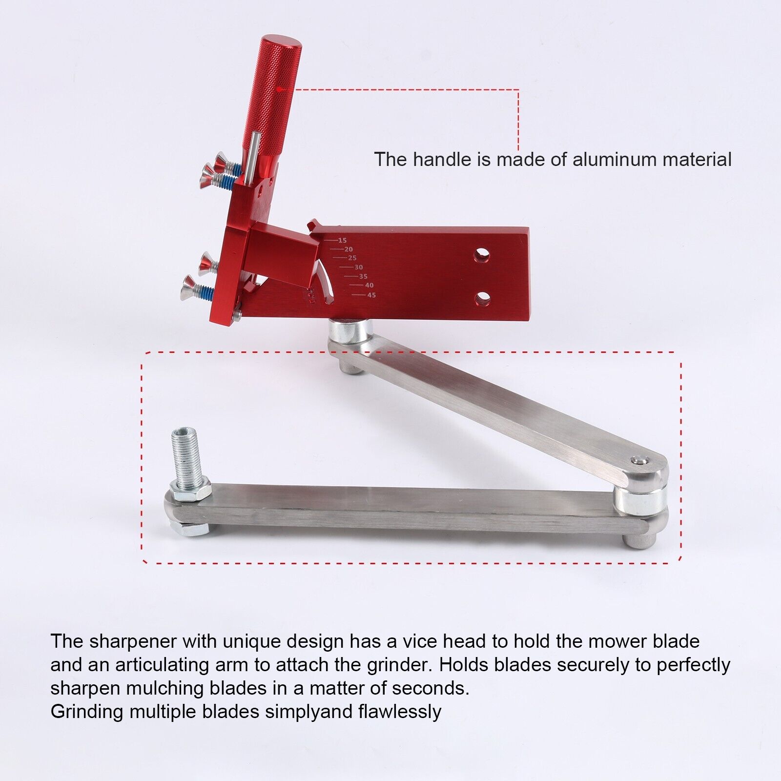 15°-45° Adjustable Lawn Mower Blade Sharpener 5005 for Straight and Standard 