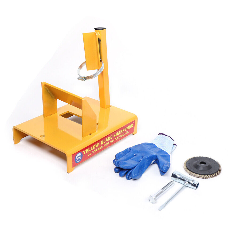 Hornet Lawn Mower Yellow Blade Sharpener Sharpening Tool With Sharpener Blade US
