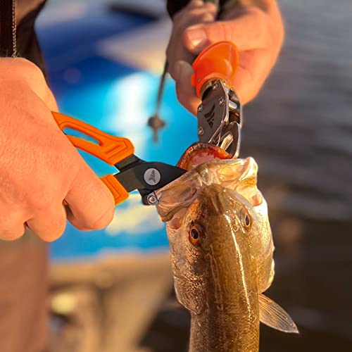 KastKing Fishing Pliers & Lip Gripper Set, Orange