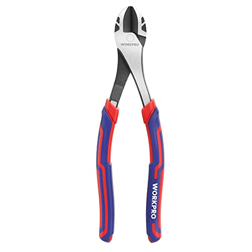 WORKPRO 8" High Leverage Diagonal Pliers, Heavy Duty