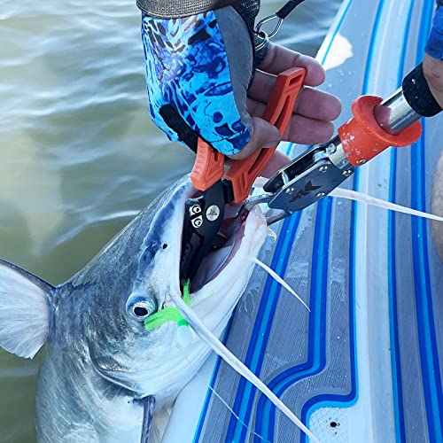 KastKing Fishing Pliers & Lip Gripper Set, Orange