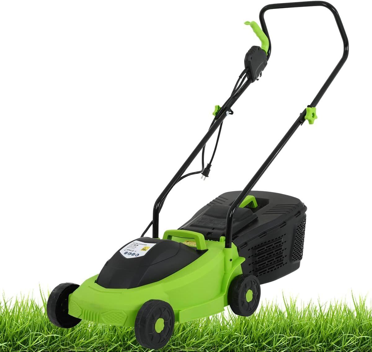 Electric Lawn Mower, 13-Inch 12 Amp Corded Push Mower with 3-Position Height