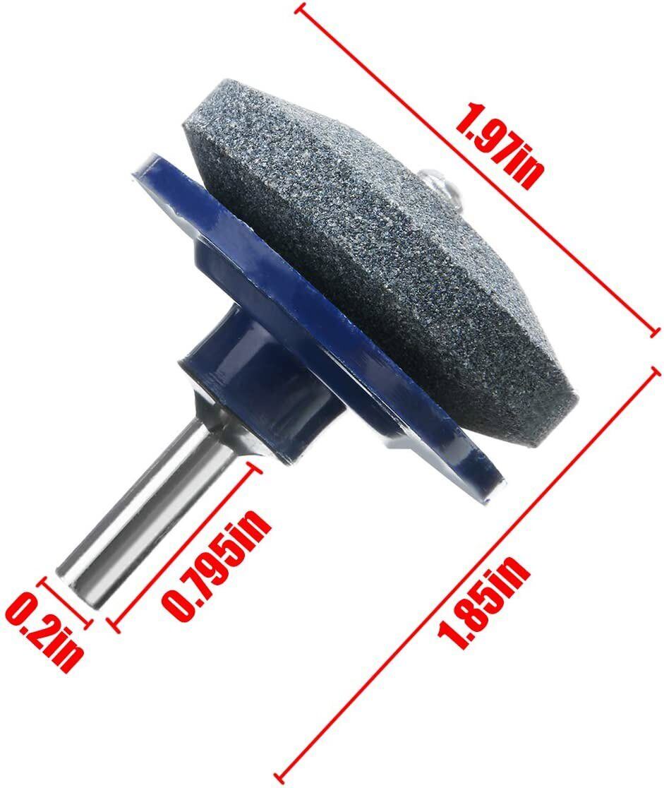 5PC Lawn Mower Balancer Blade Sharpener Kit Garden Tool For Drill Grinder Stone