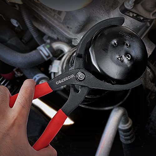 WORKPRO 12" Adjustable Oil Filter Pliers & Wrench