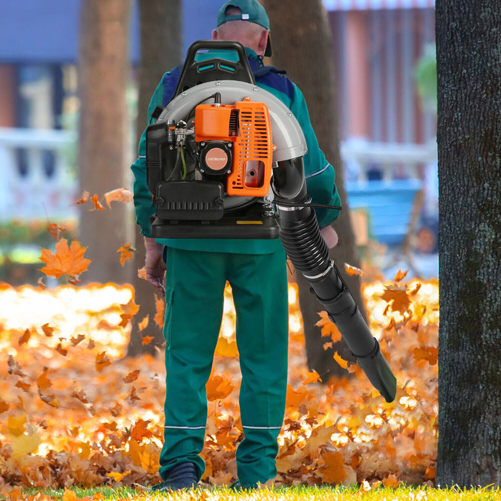 63CC Backpack Gasoline-Powered Leaf Blower Gas Blower 665CFM 2-Stroke Engine USA