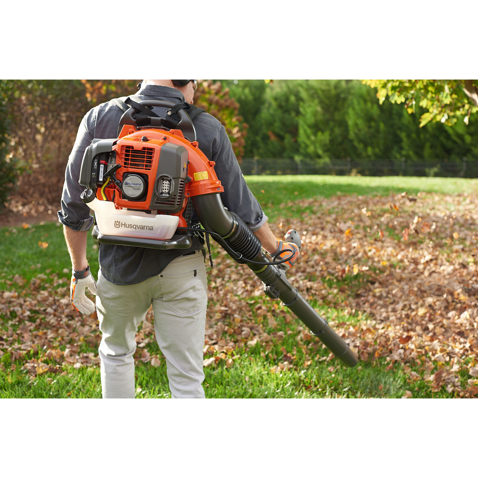 Husqvarna 150BT Gas Backpack Leaf Blower, Refurbished