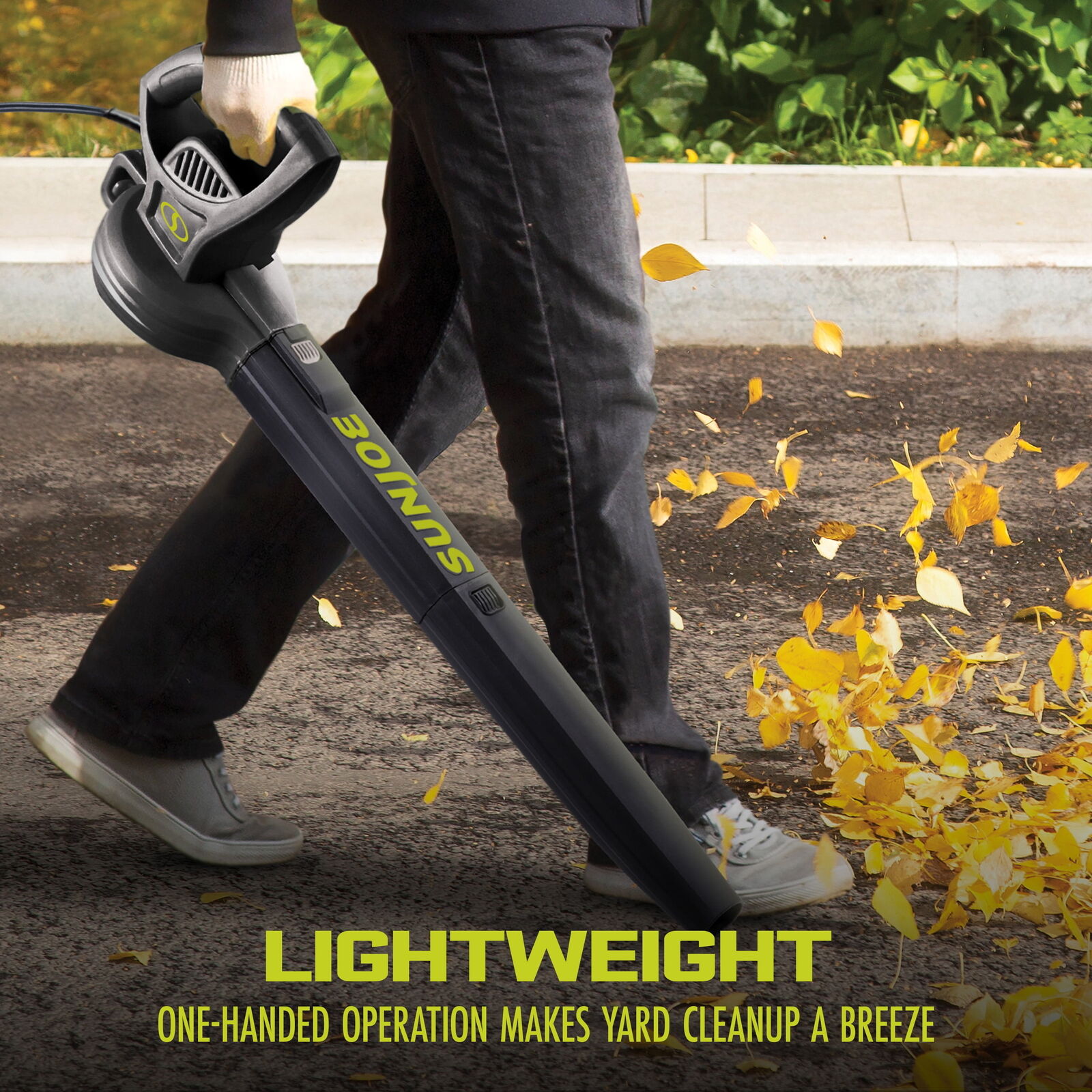 Electric Leaf Blower, 6-Amp, 155-mph, 260-CFM - Blue