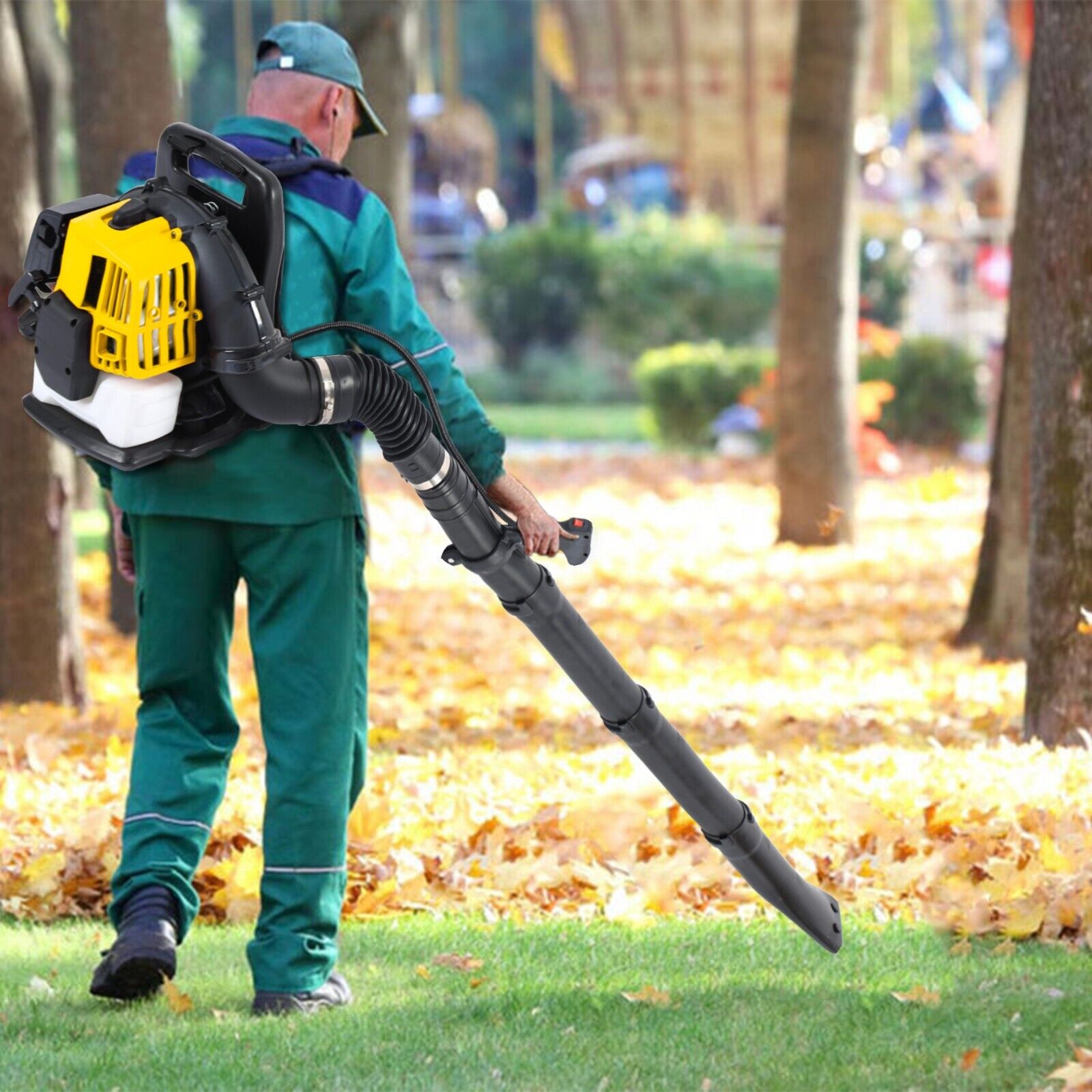Backpack Leaf Blower Gas Powered Snow Blower 530CFM 52CC 2-Stroke