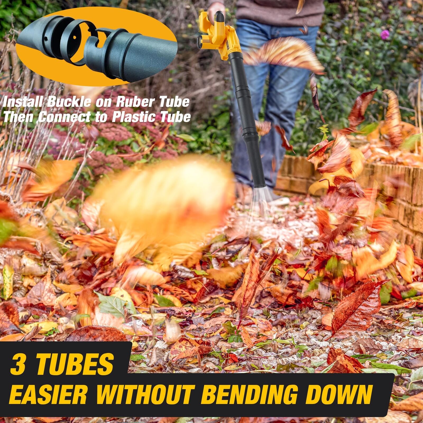 Cordless Leaf Blower for DEWALT 20V Max Battery,Electric Jobsite Air Blower