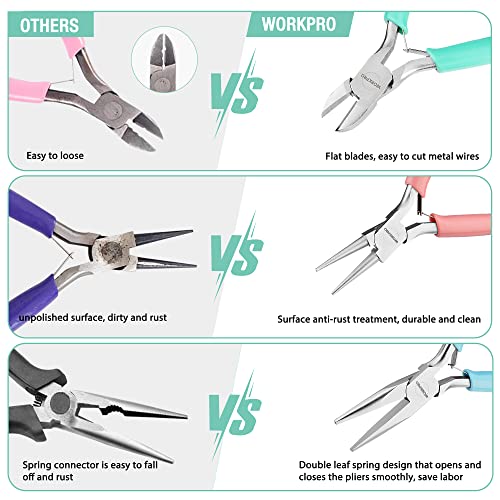 WORKPRO 3 Pack Jewelry Making Tool Kit