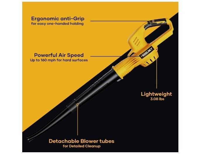 Cordless Leaf Blower for DeWalt 20v Batteries, Electric Leaf Blower Cordless