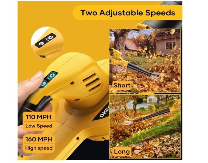 Cordless Leaf Blower for DeWalt 20v Batteries, Electric Leaf Blower Cordless