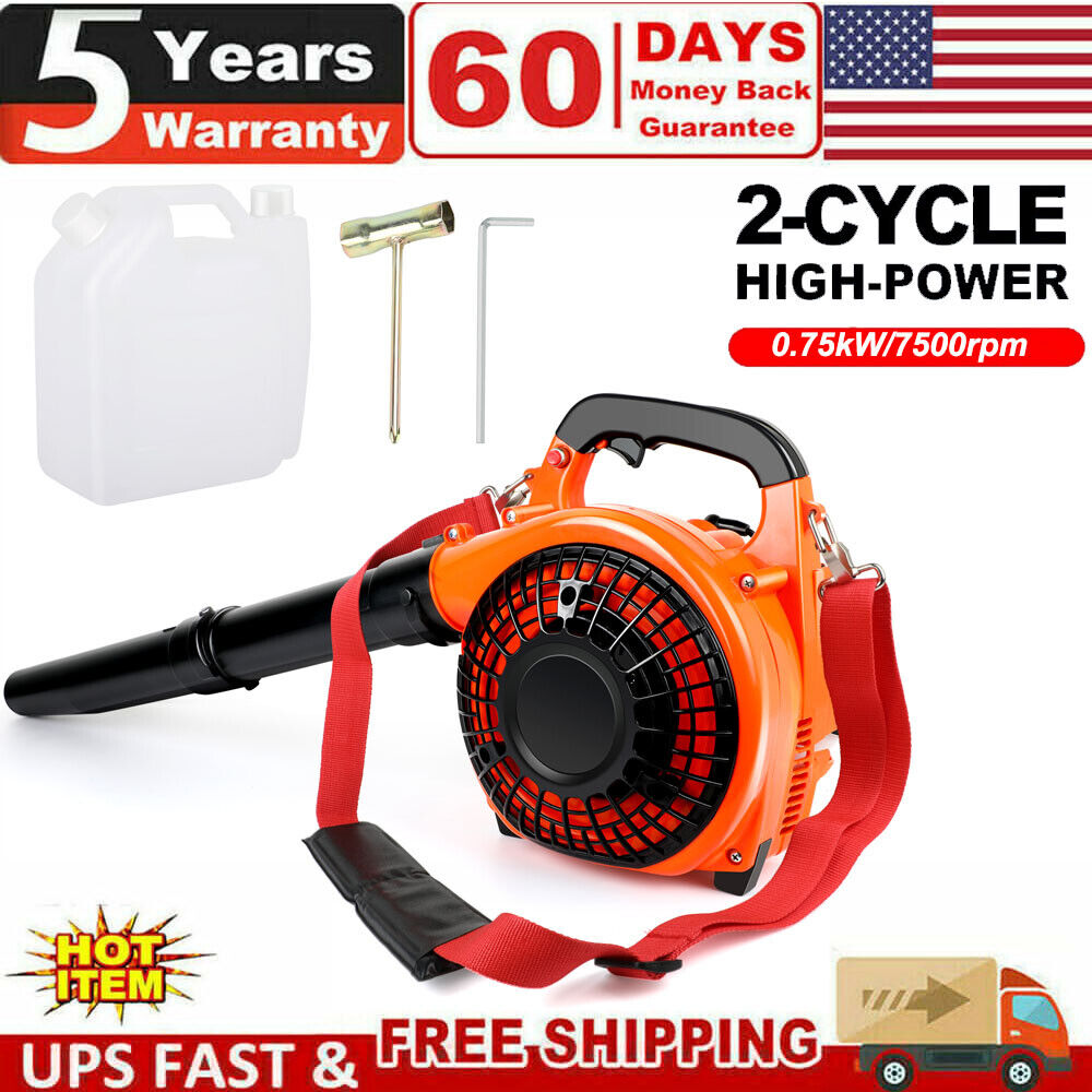 Powerful Shoulder Blower Gas Leaf Blower 26CC 2-Stroke 400CFM 180MPH
