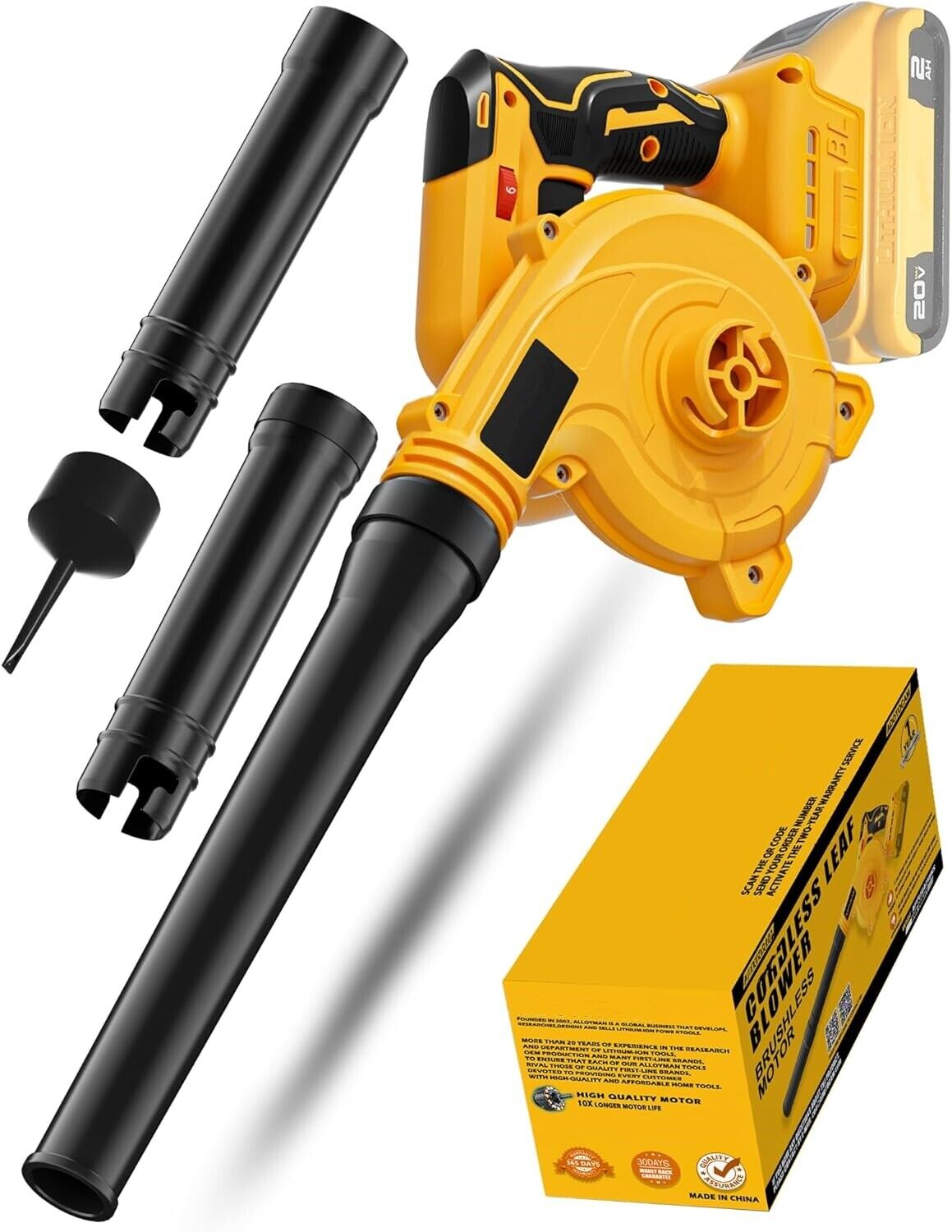 Leaf Blower Cordless for DeWalt,20V Battery,Upgrade Brushless Motor,6 Variable..