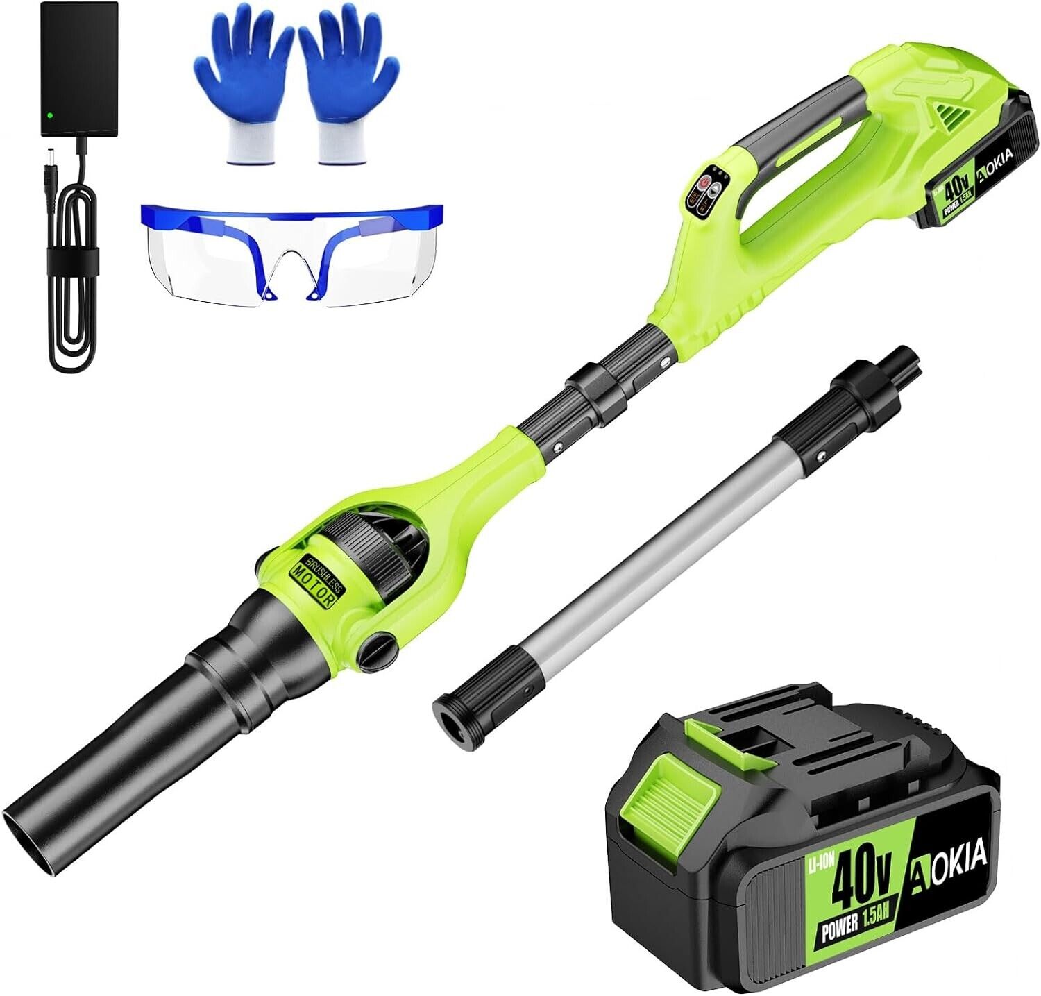 40V Brushless Leaf Blower 400 CFM Portable for Lawn/Garden/Snow/Dust Blowing