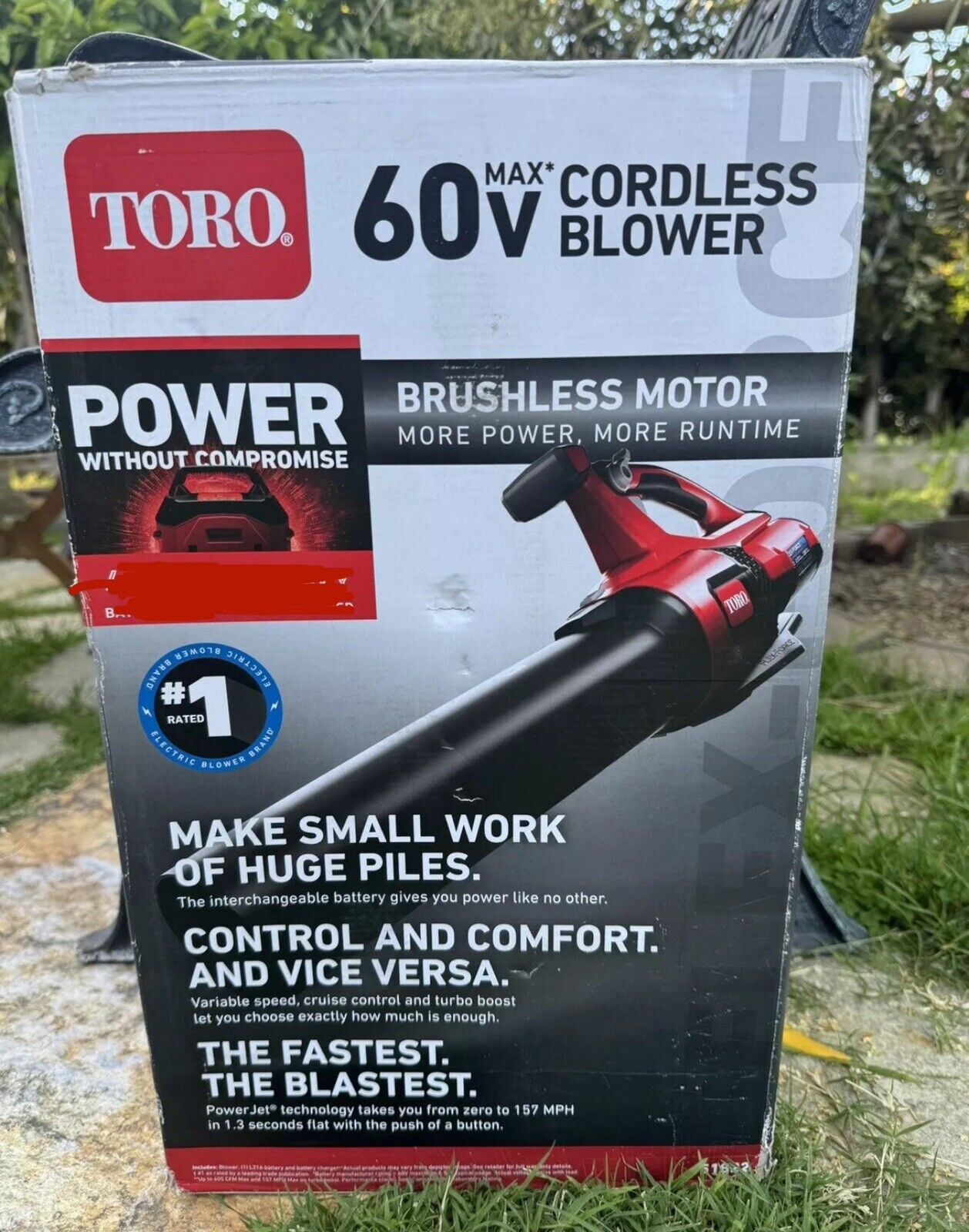 TORO NEW 60V CORDLESS LEAF BLOWER 157 MPH 605 CFM 51822 TOOL ONLY