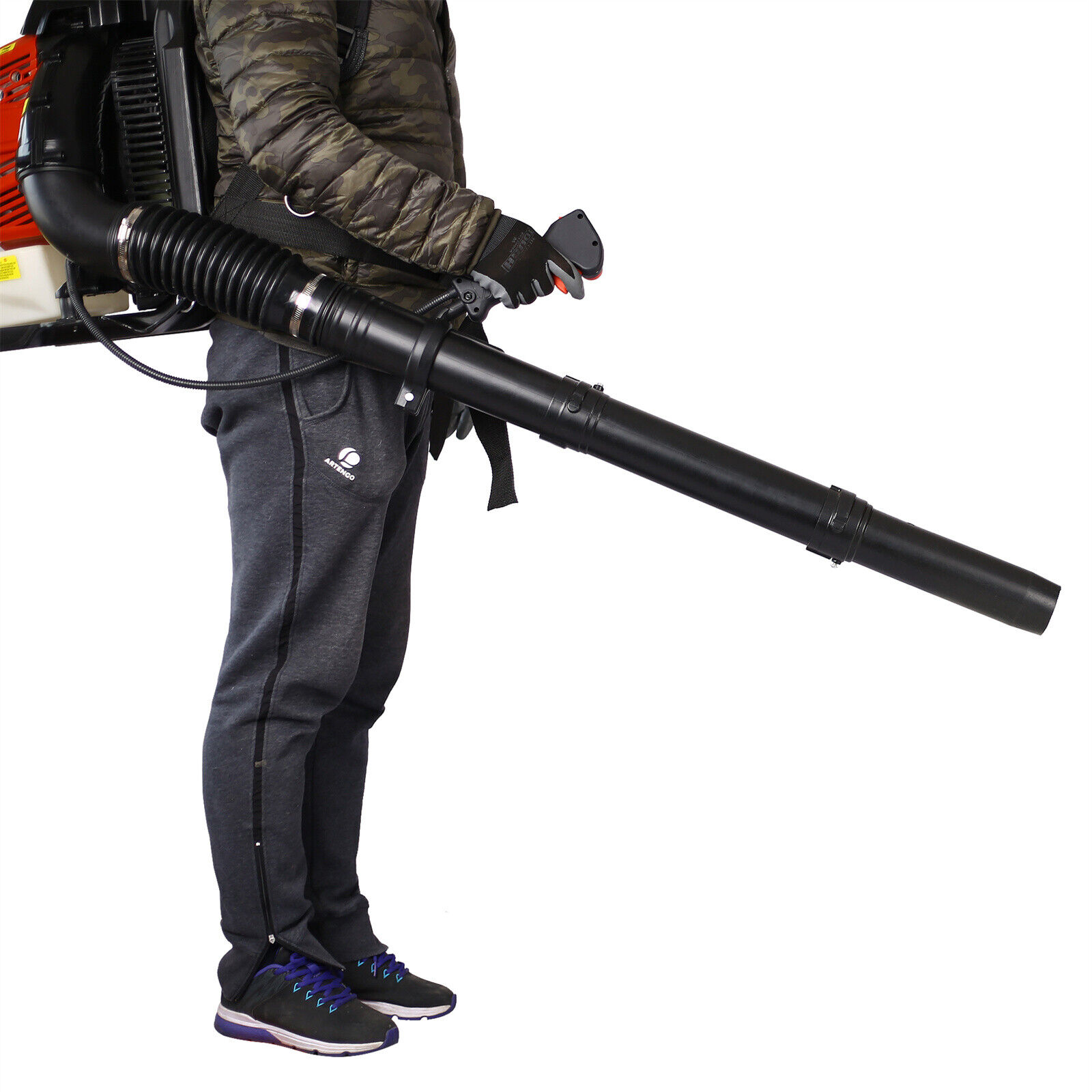 Backpack Leaf Blower 76cc 4 Stroke Gas Leaf Blower 750 CFM Cordless Handheld