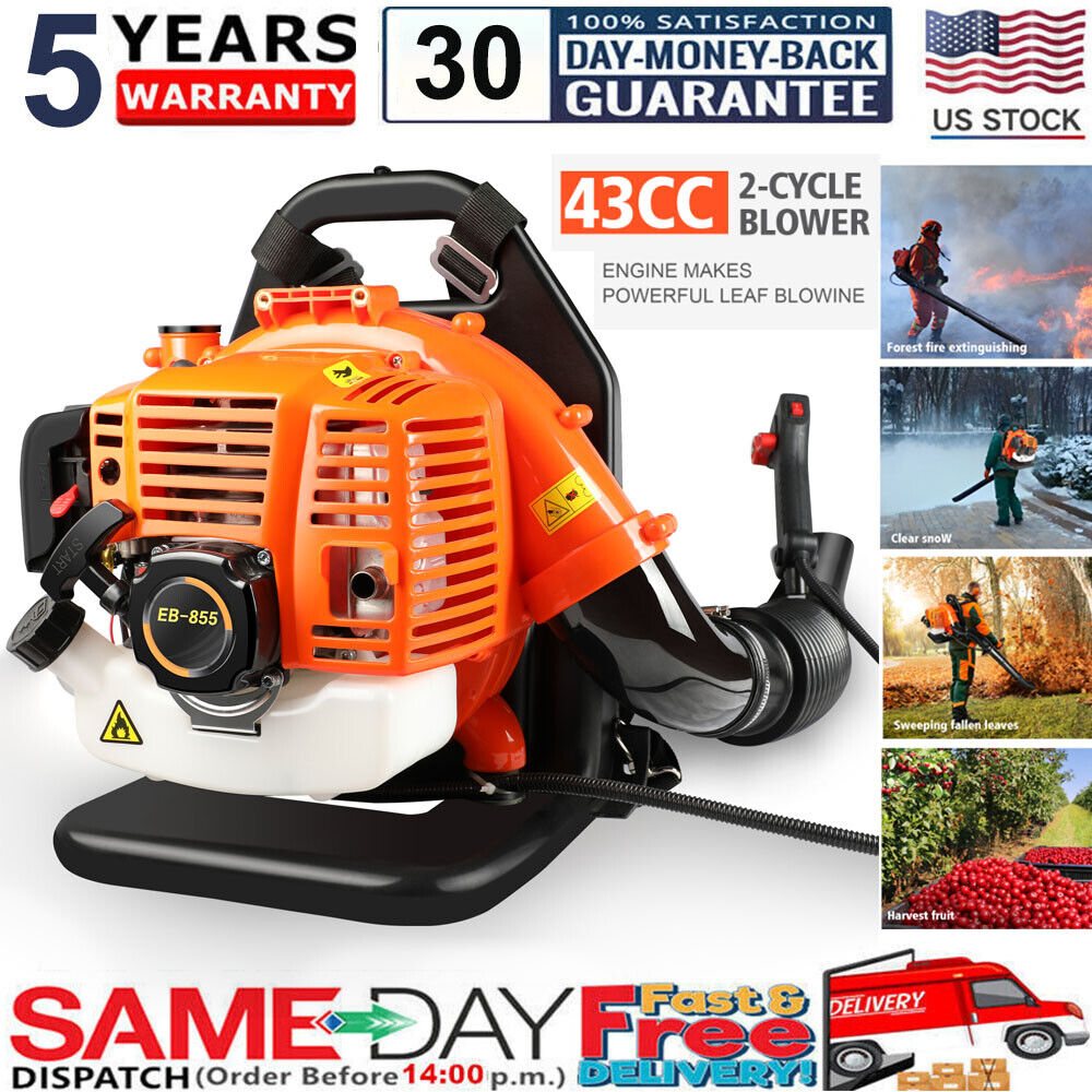 Commercial Gas Leaf Blower Backpack Gas-powered Backpack Lawn Grass Blower 43CC