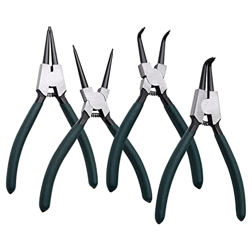 LFSEMINI Snap Ring Pliers Set, 4pcs 7" Kit