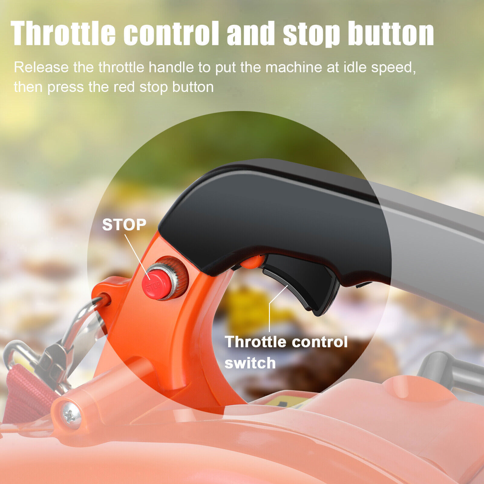 Handheld Gas Blower 2Stroke GasPowered Leaf Blower 26cc Gasoline Grass Sweeper