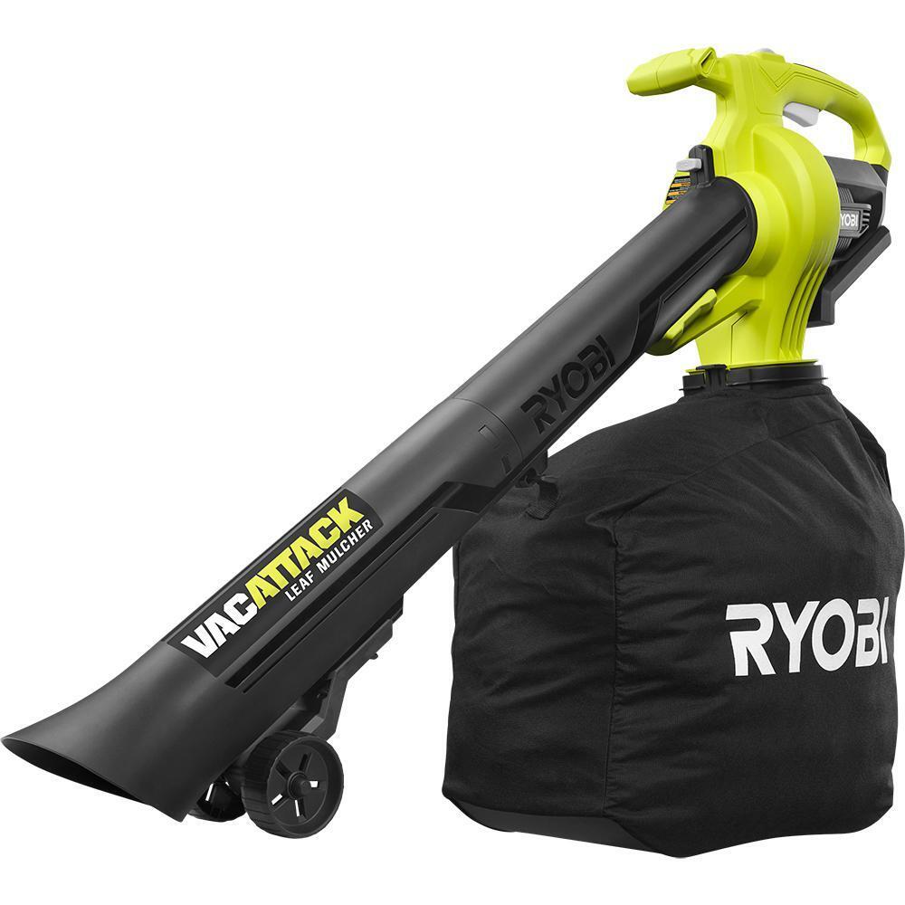 RYOBI 40V HP Brushless 600 CFM Cordless Leaf Blower/Mulcher/Vacuum with (2) 4.0