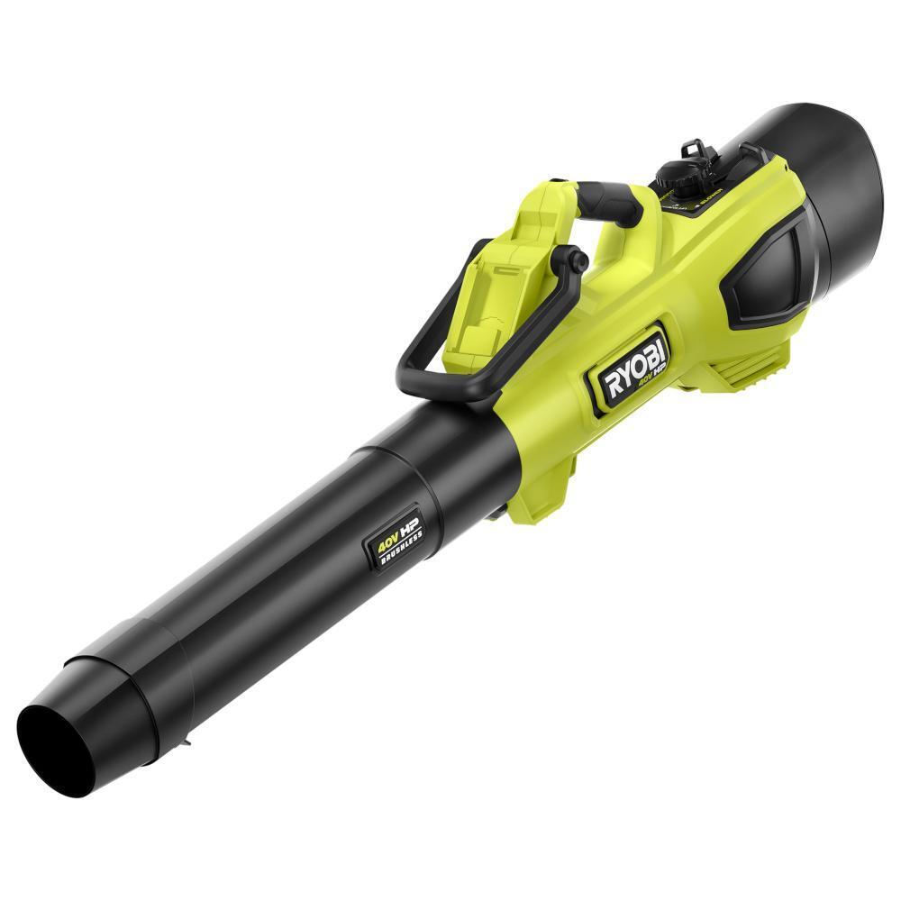 RYOBI 40V HP Brushless 600 CFM Cordless Leaf Blower/Mulcher/Vacuum with (2) 4.0