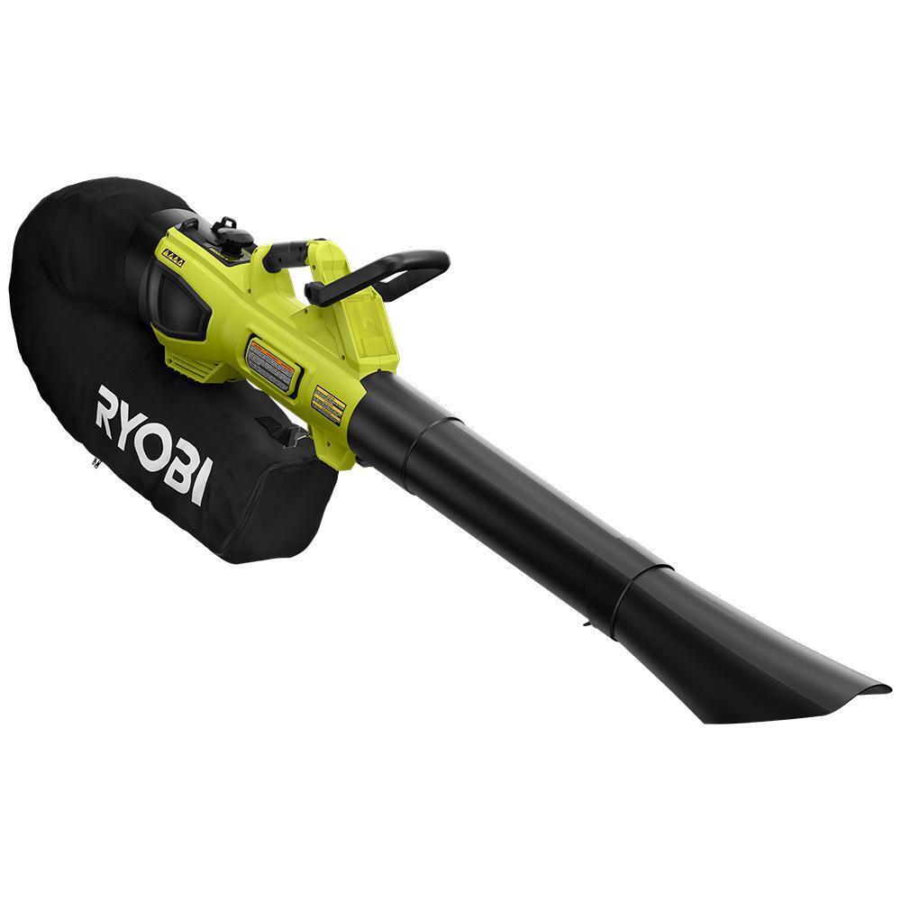 RYOBI 40V HP Brushless 600 CFM Cordless Leaf Blower/Mulcher/Vacuum with (2) 4.0
