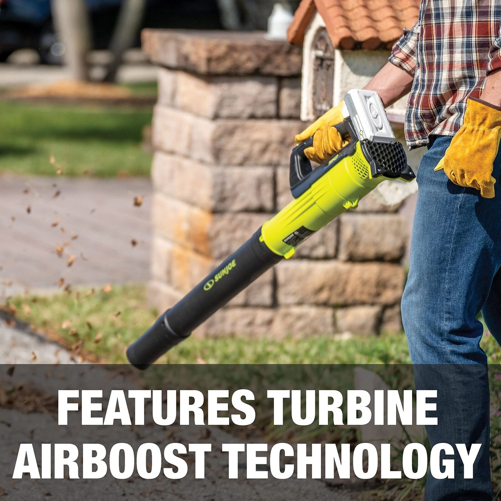 Restored Sun Joe 24V-TB-LTE-P1 | 24-Volt IONMAX Cordless Turbine Leaf Blower |