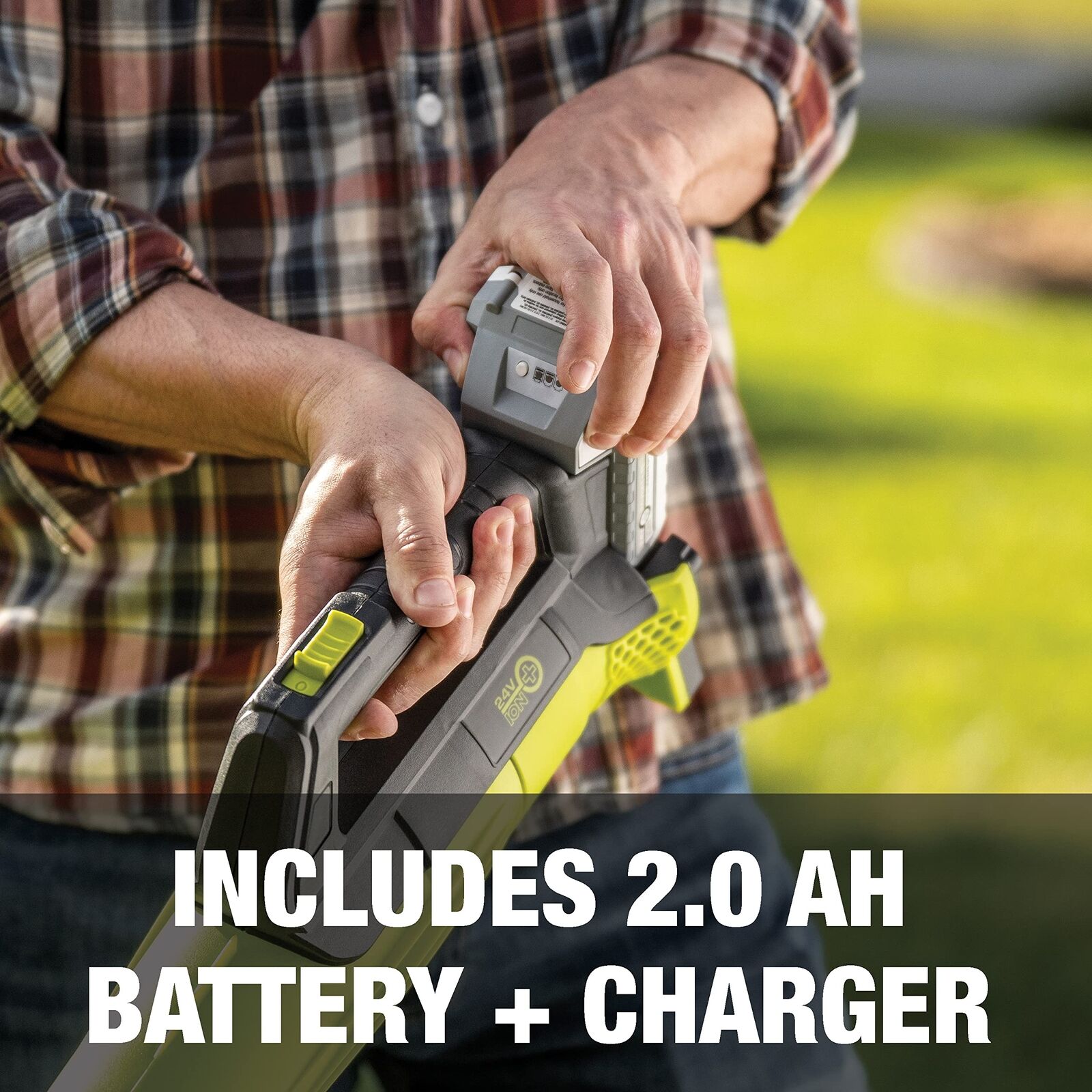 Restored Sun Joe 24V-TB-LTE-P1 | 24-Volt IONMAX Cordless Turbine Leaf Blower |