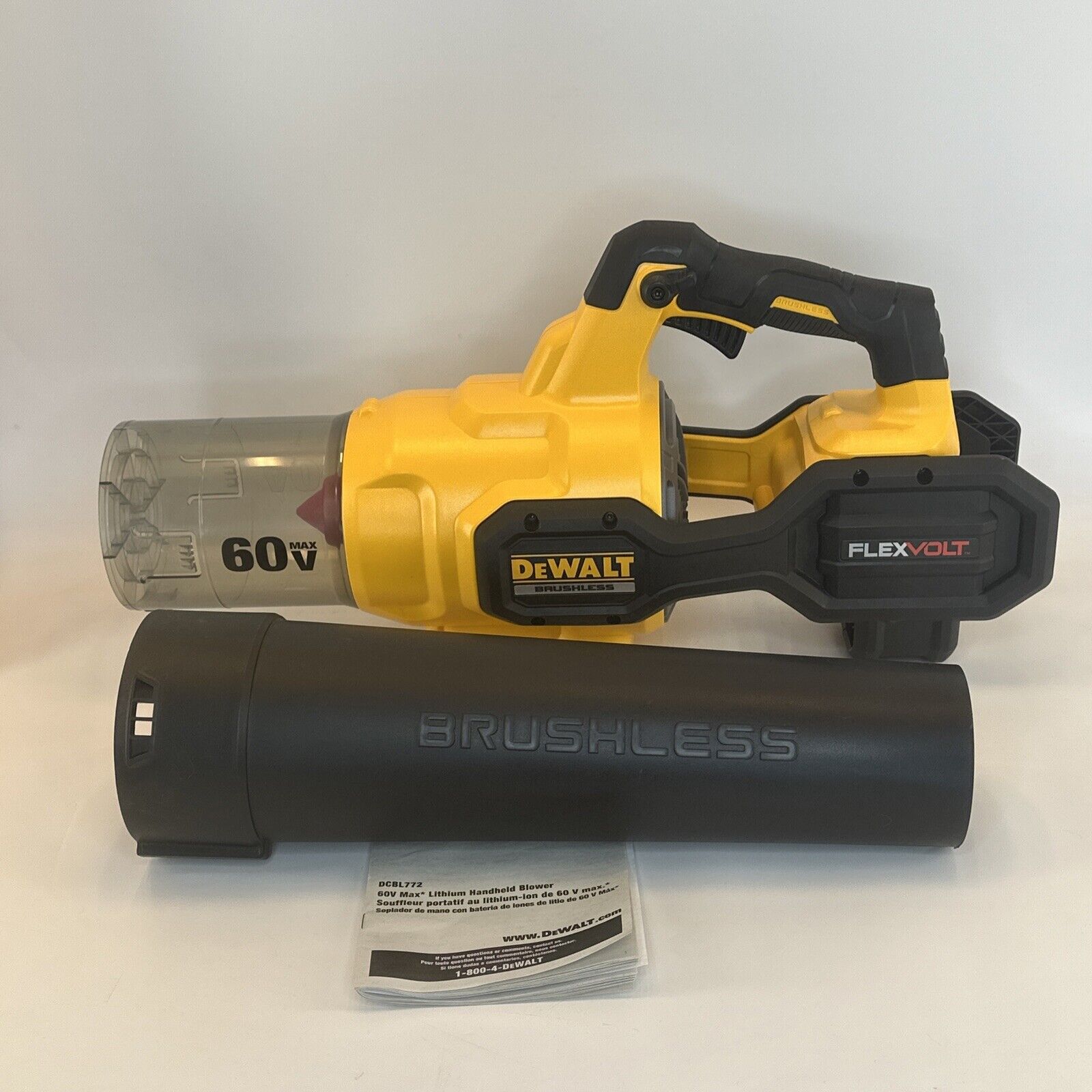 DeWALT 60V FlexVolt Handheld Axial Blower Brushless Tool Only DCBL772B 600 CFM