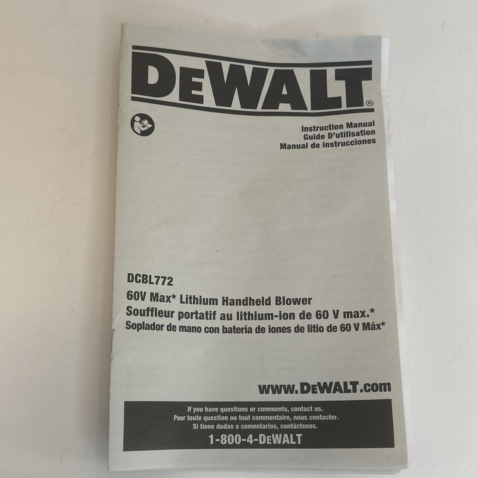 DeWALT 60V FlexVolt Handheld Axial Blower Brushless Tool Only DCBL772B 600 CFM
