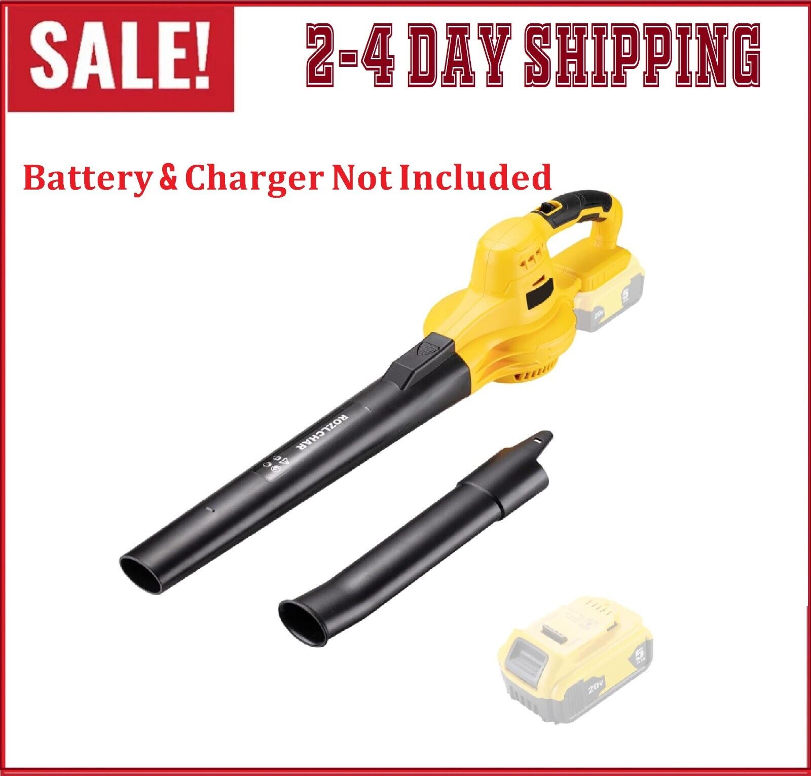 Cordless Leaf Blower for Dewalt 20V Max Battery Handheld Electric Power Leaf