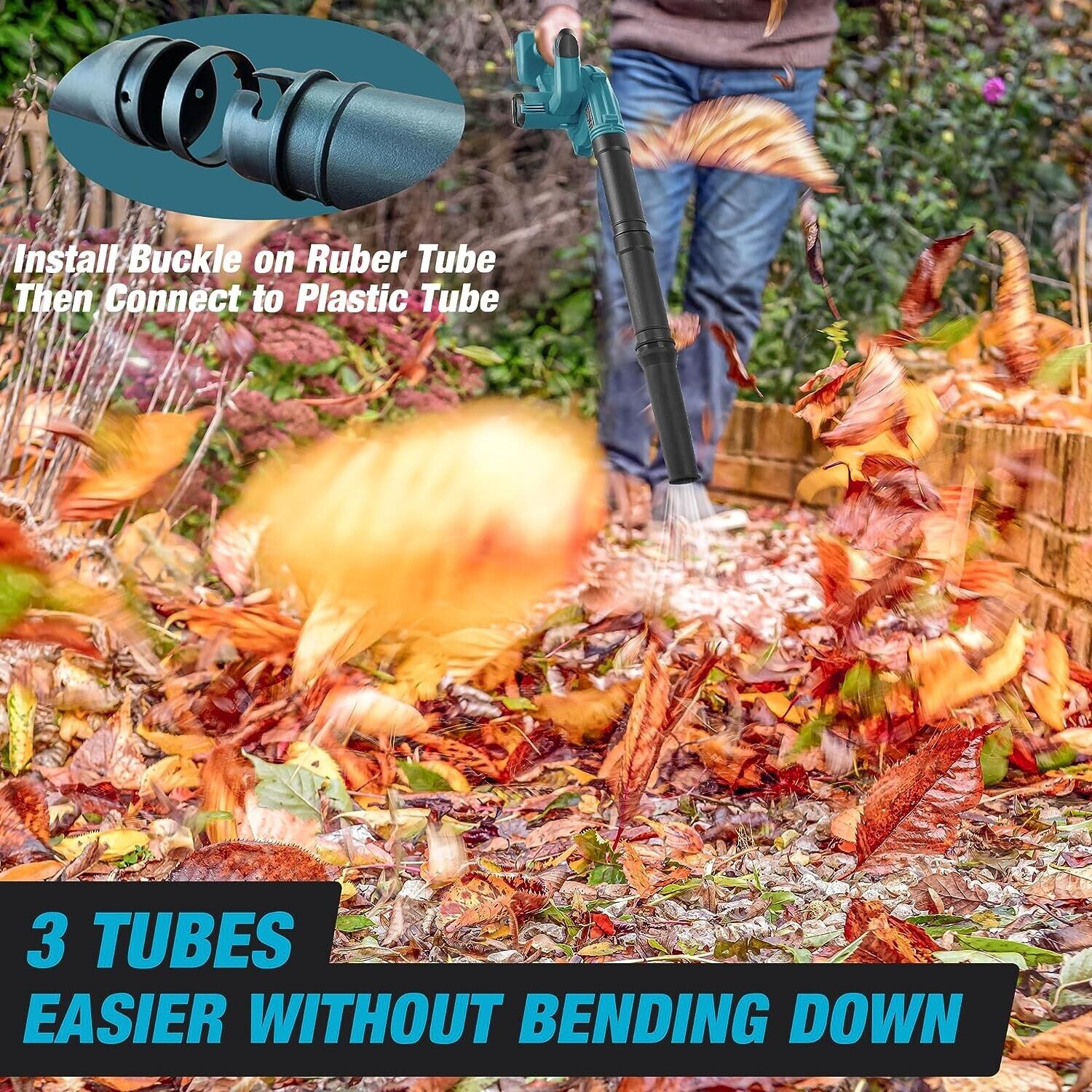 Cordless Leaf Blower for Makita 18V Battery,Electric Jobsite Air Blower 180MPH