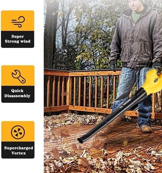 Cordless Leaf Blower for Dewalt 20V Max Battery Handheld Electric Power Leaf