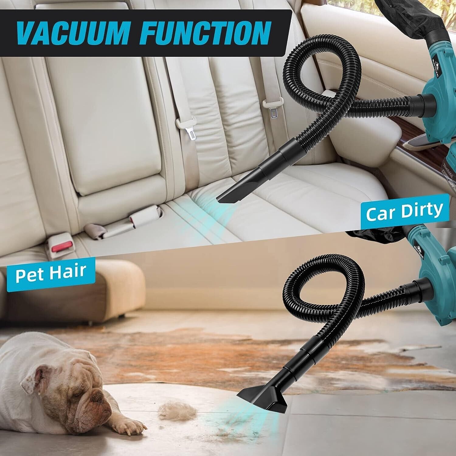 Cordless Leaf Blower for Makita 18V Battery,Electric Jobsite Air Blower 180MPH