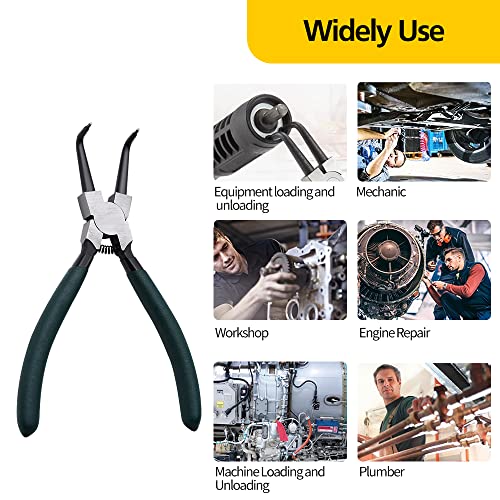 LFSEMINI Snap Ring Pliers Set, 4pcs 7" Kit