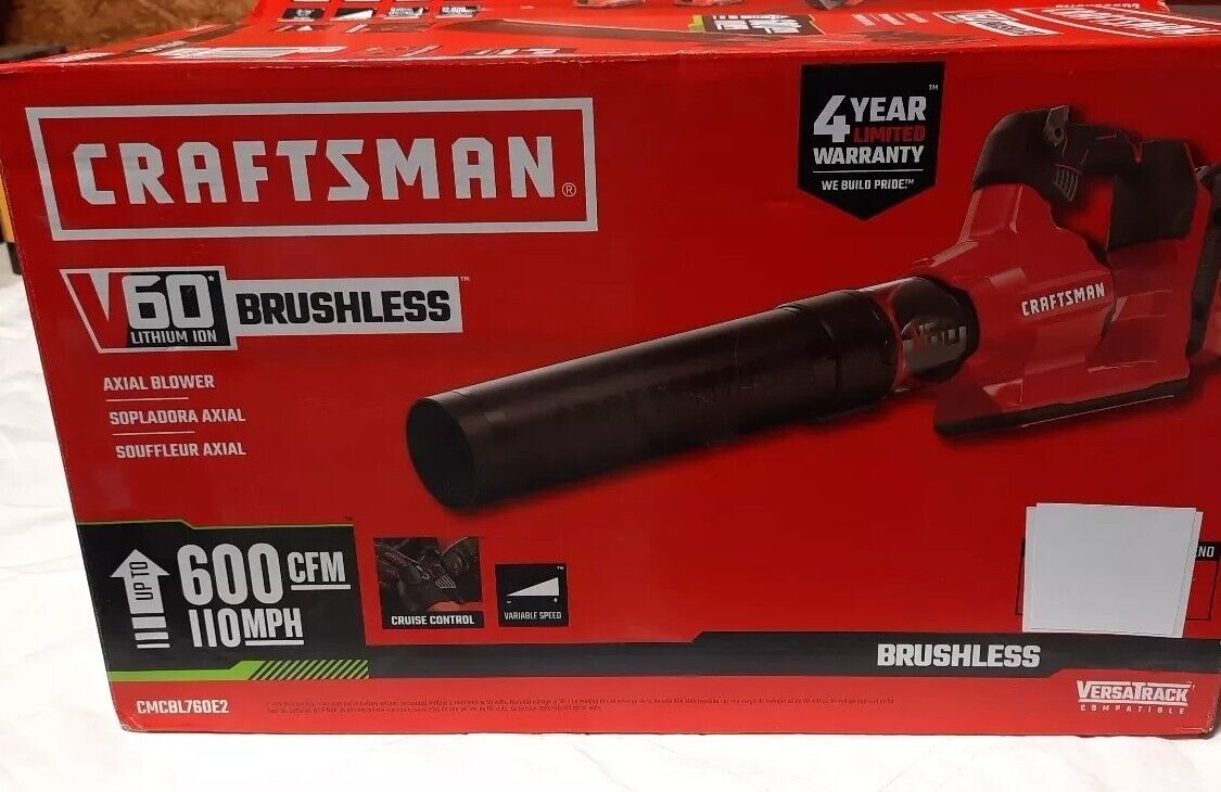Craftsman V60 60V Max Brushless Leaf Blower 600CFM 100MPH  CMCBL760 **TOOL ONLY*