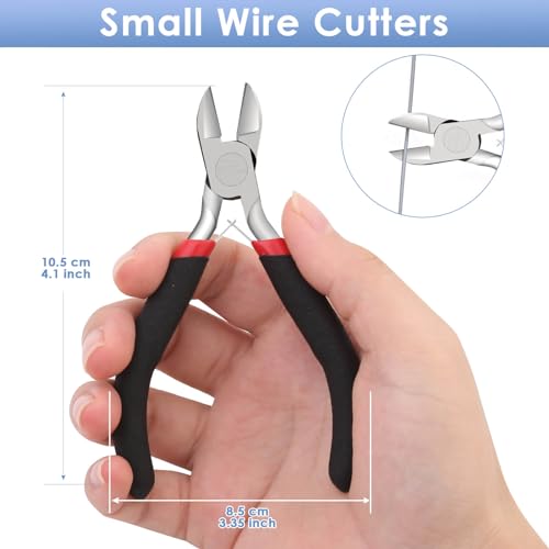 Craft wire cutters with flush cutting pliers