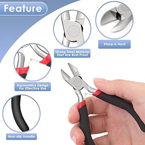 Craft wire cutters with flush cutting pliers