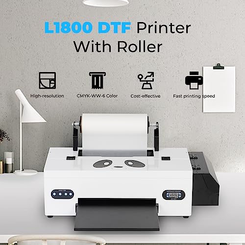 Procolored A3 DTF Printer Transfer Printing Machine with White Ink Circulation and Semi-Automatic Cleaning System for DIY Print T-Shirt L1800 Direct to Film Printer (Printer+Oven+Ink)