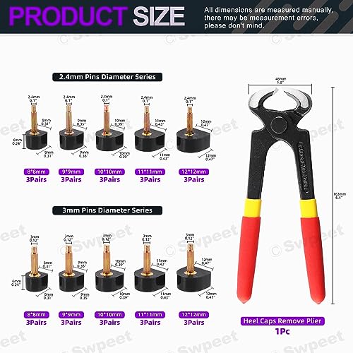 30 Pairs Women's High Heel Replacement Tips Kit