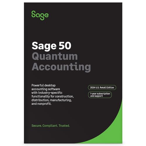 SAGE 50 QUANTUM ACCOUNTING 2024 U.S. 3-USER 1-YEAR SUBSCRIPTION