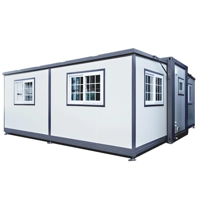 Zolyndo Portable Prefabricated Tiny Home 13x20ft, Mobile Expandable Plastic Prefab House for Hotel, Booth, Office, Guard House, Shop, Villa, Warehouse, Workshop (with Restroom)